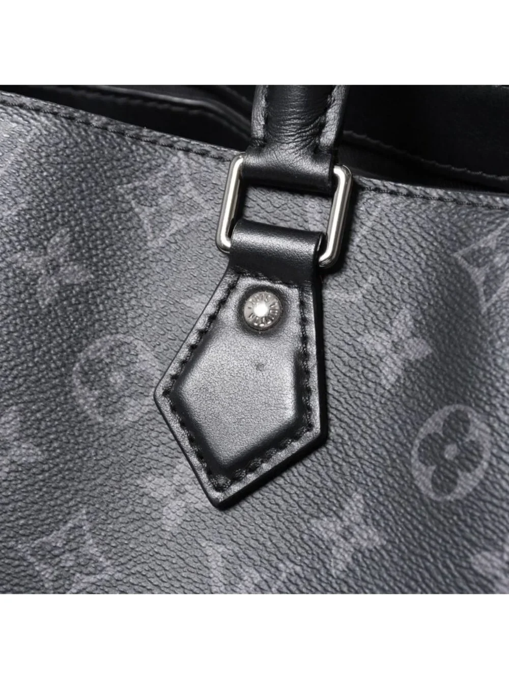Louis Vuitton Grand Sac Tote Bag Monogram Eclipse Black Silver